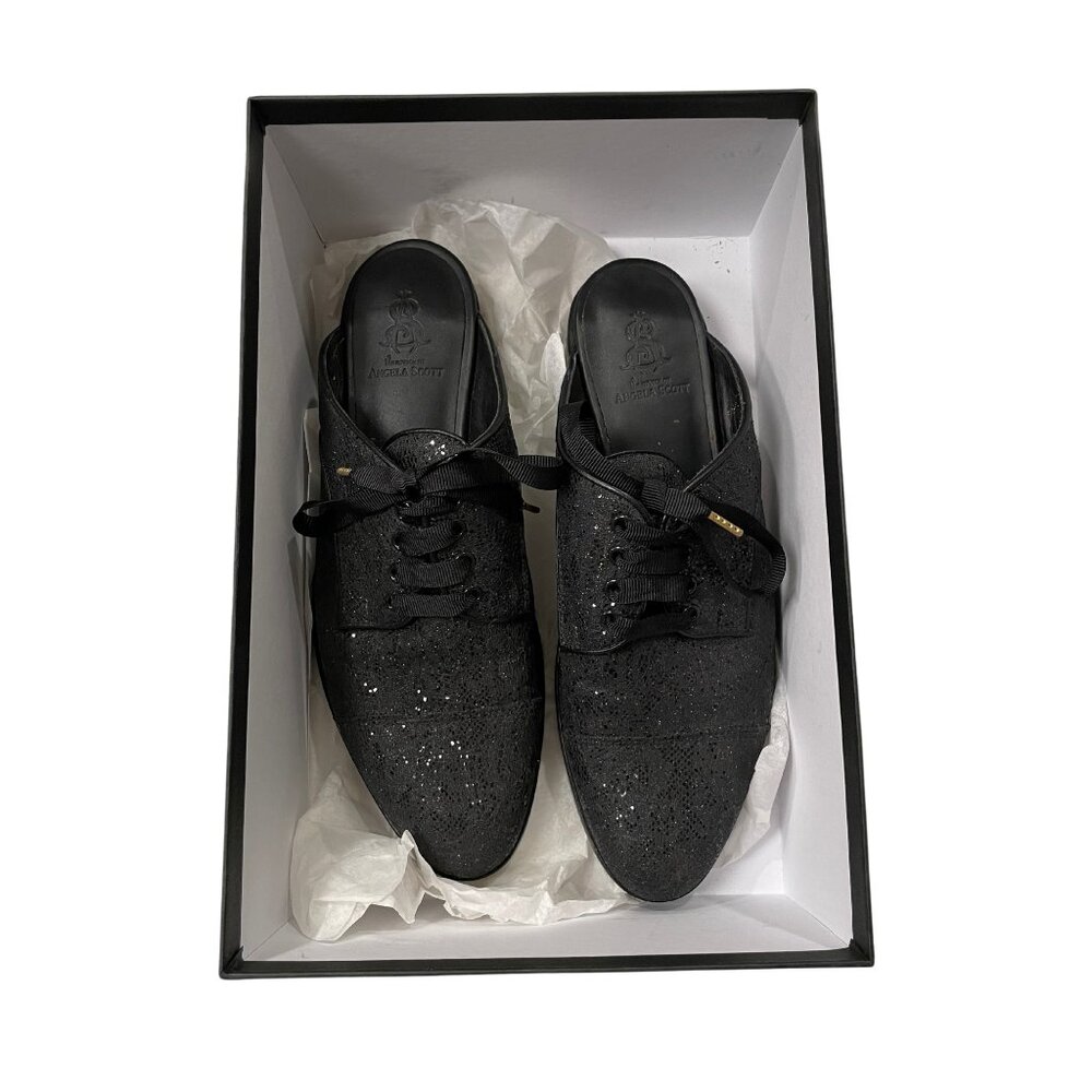 Office Of Angela Scott Black Oxford Flats • New In Box